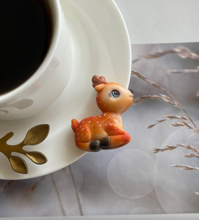 №1064 Cанта, олени, домик и елка 