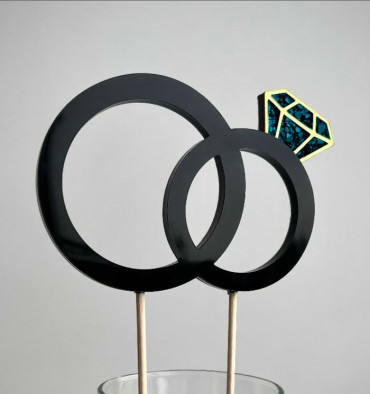 №931 Свадебные кольца с кристаллическим брильянтом 