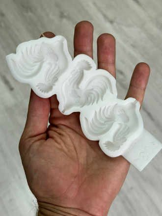 №1032 Молд для шоколада и леденцов петушки 