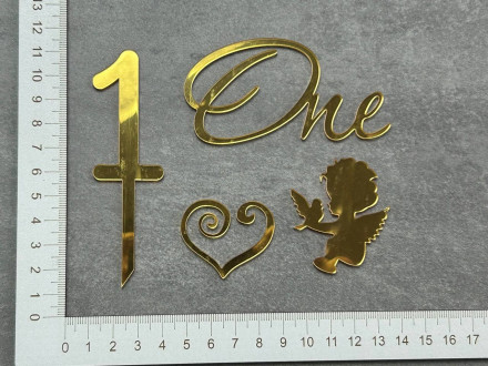 №6 Mirror element Topper (Топпер для торта One)