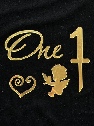 №6 Mirror element Topper (Топпер для торта One)