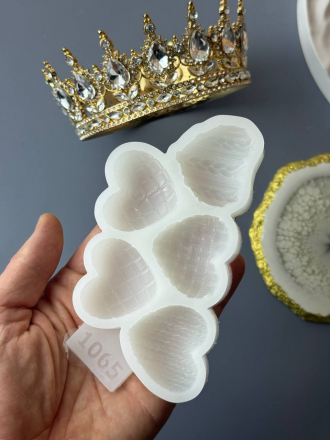 №1065 сердца вязанные молд   