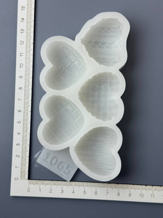 №1065 сердца вязанные молд   