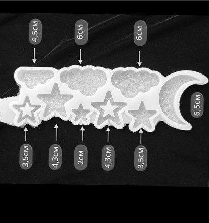 №963 Кристаллические облака , месяц и звезды №963 Кристаллические облака , месяц и звезды